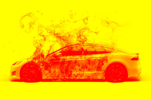 بررسی دلایل آتش‌سوزی خودروهای الکتریکی